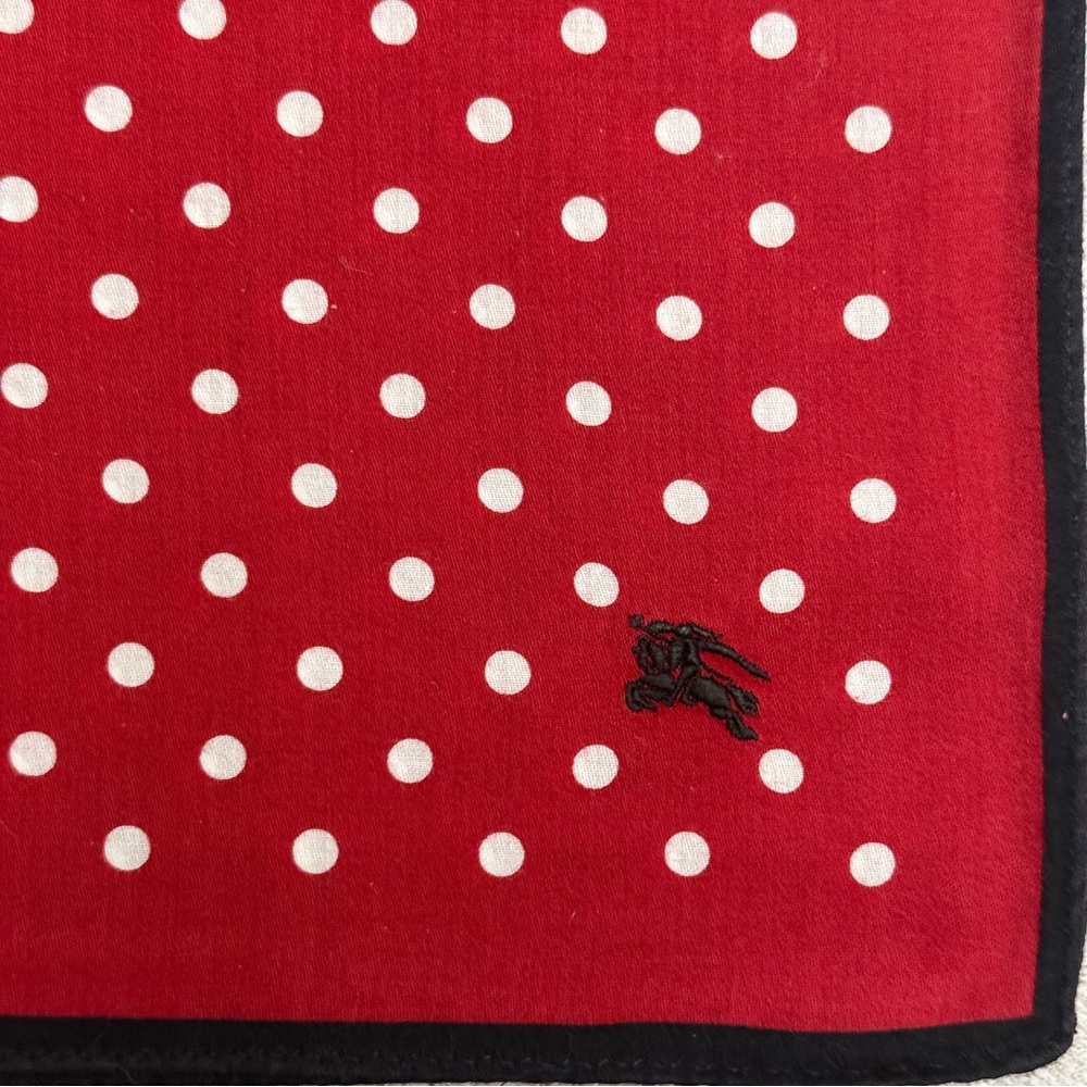 Burberry vintage handkerchief cotton Red and White Polka Dot - Picture 4 of 5